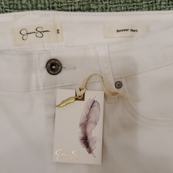 Jessica Simpson White Stretchy Denim Shorts - Picture 4 of 5